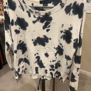 Sanctuary Black and White Tie-Dye Sweatshirt